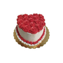 Cake corazoncito con rosas...